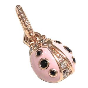 PANDORA PINK LADYBIRD Rose Gold Plated PENDANT #387909EN160